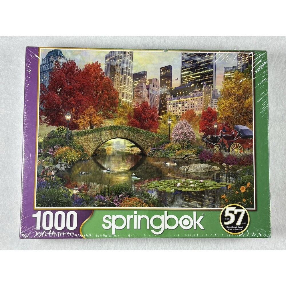 Springbok 1000 Piece Jigsaw Puzzle – Scenic Garden Bridge – Brand New Factory Se